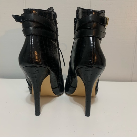 Women’s Black Altuzarra Target Jonathan Patent Pleather Lace-Up Stiletto Heel - Picture 6 of 10